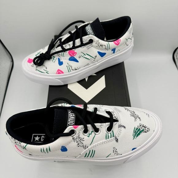 NWT Converse Skid Grip CVO Sneakers Unisex Archive Print - White Geometric 80’s - Picture 6 of 14